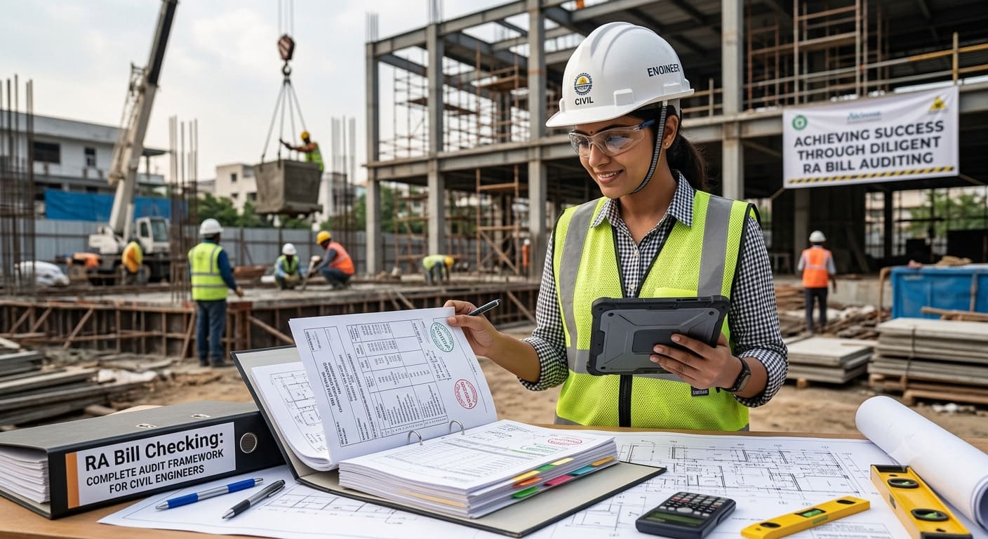 RA Bill Checking: Complete Audit accomplished Framework for Civil Engineers
