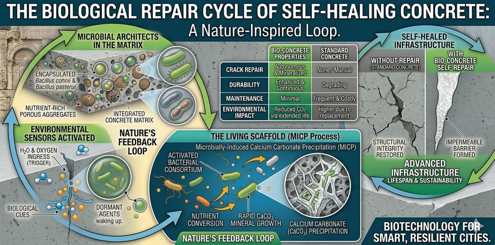 Self‑Healing Concrete