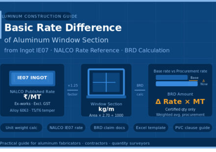 Basic Rate Difference of Aluminum Window Section