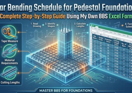 Bar Bending Schedule for Pedestal Foundation