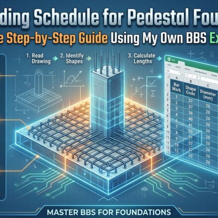 Bar Bending Schedule for Pedestal Foundation