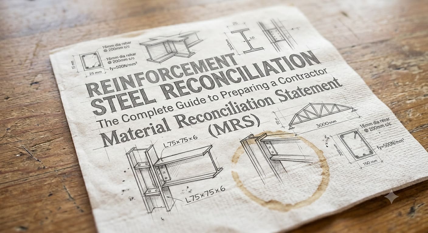 STEEL RECONCILIATION | The Complete Guide to Preparing a Contractor | Material Reconciliation Statement (MRS)