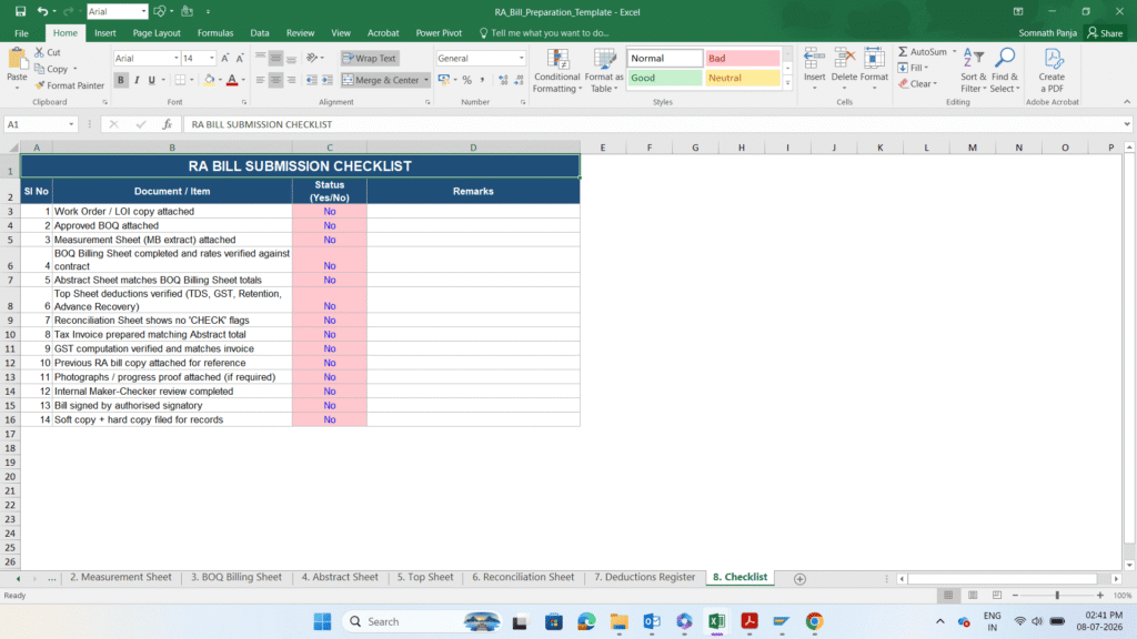 RA Billing Preparation