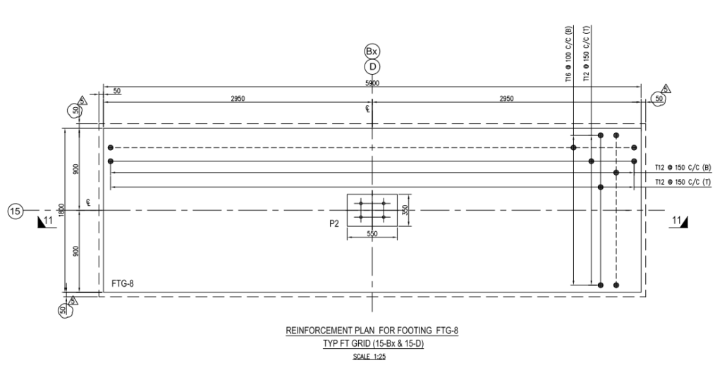 Bar Bending Schedule for Pedestal Foundation