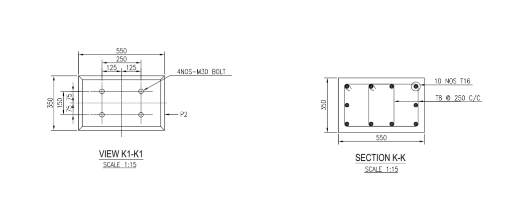 Bar Bending Schedule for Pedestal Foundation